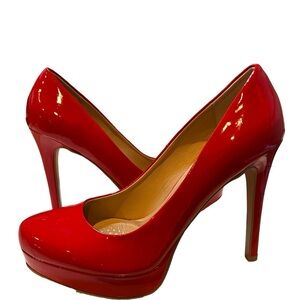 Chinese Laundry Red Pumps High Heel Closed Toe 5inches size 9 1/2 M